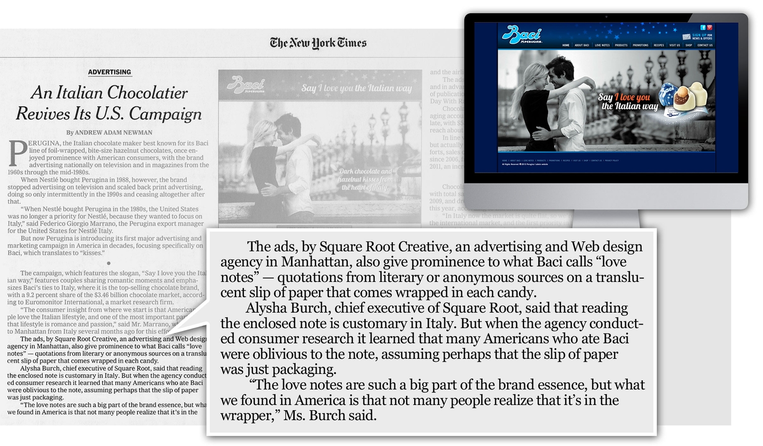 Baci New York Times Article