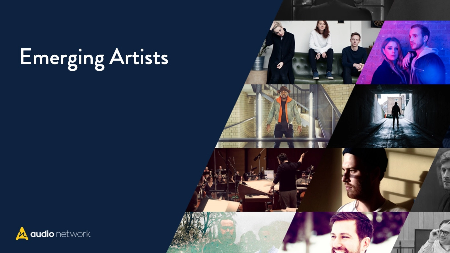 Audo Network powerpoint slide design.