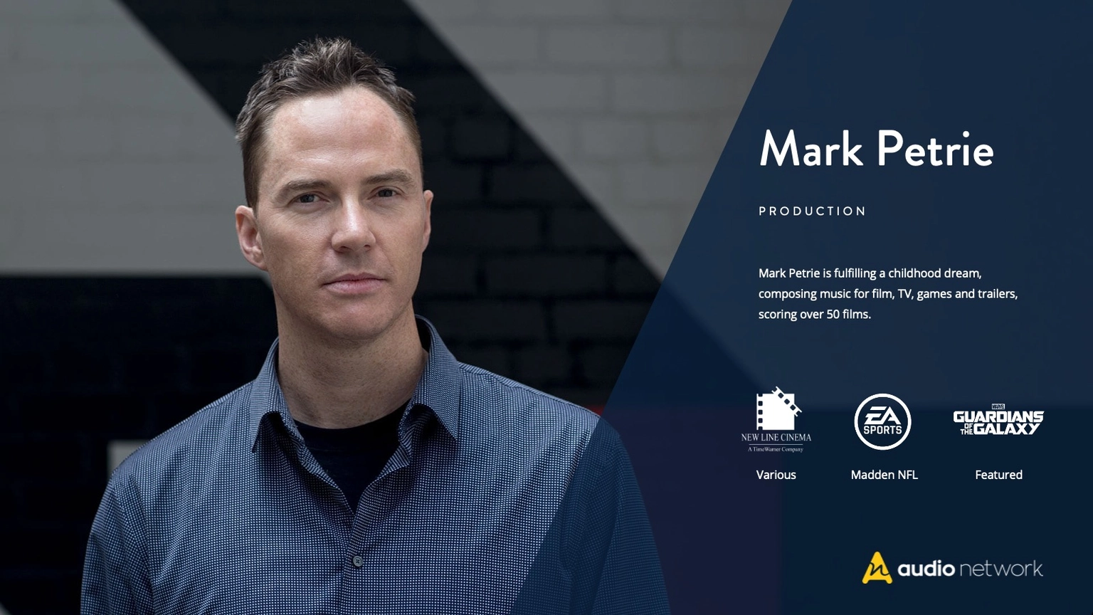 Audo Network powerpoint slide design.