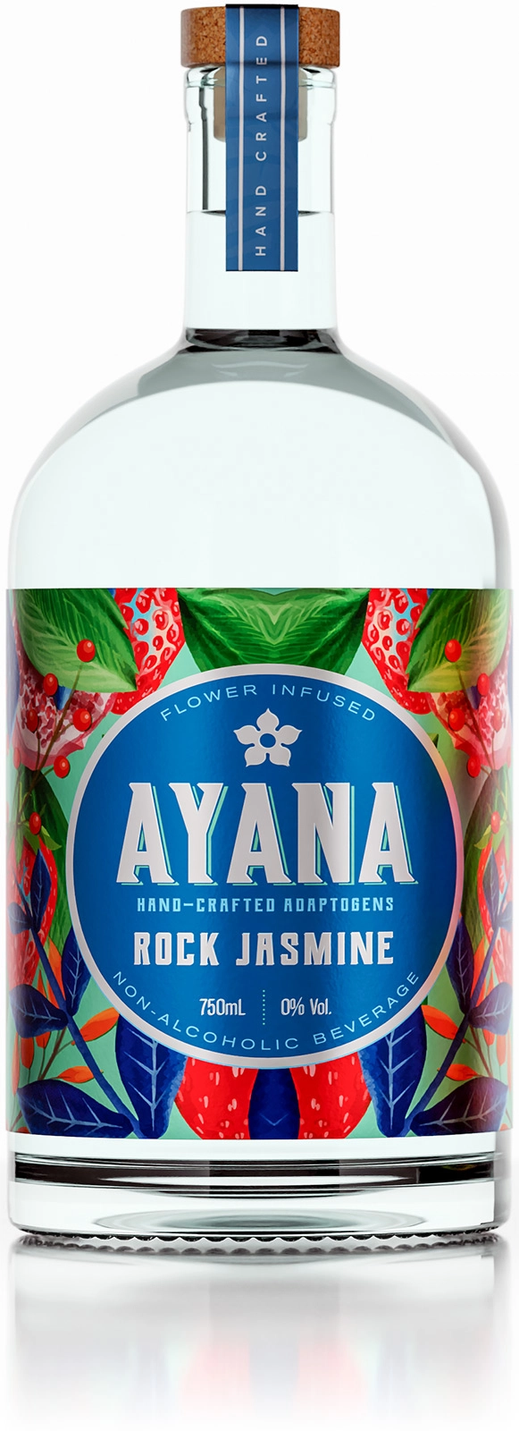 Rendering of Ayans bottle with label design.