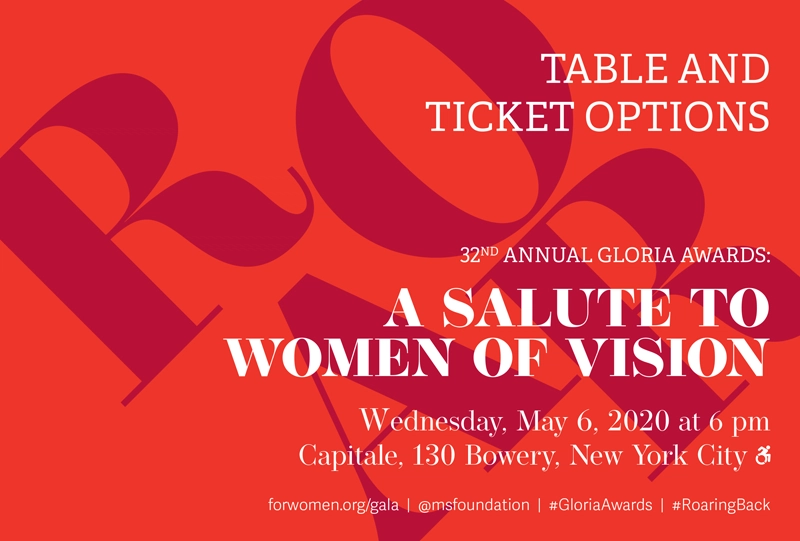 Ms. Foundation table and ticket options direct mail card design