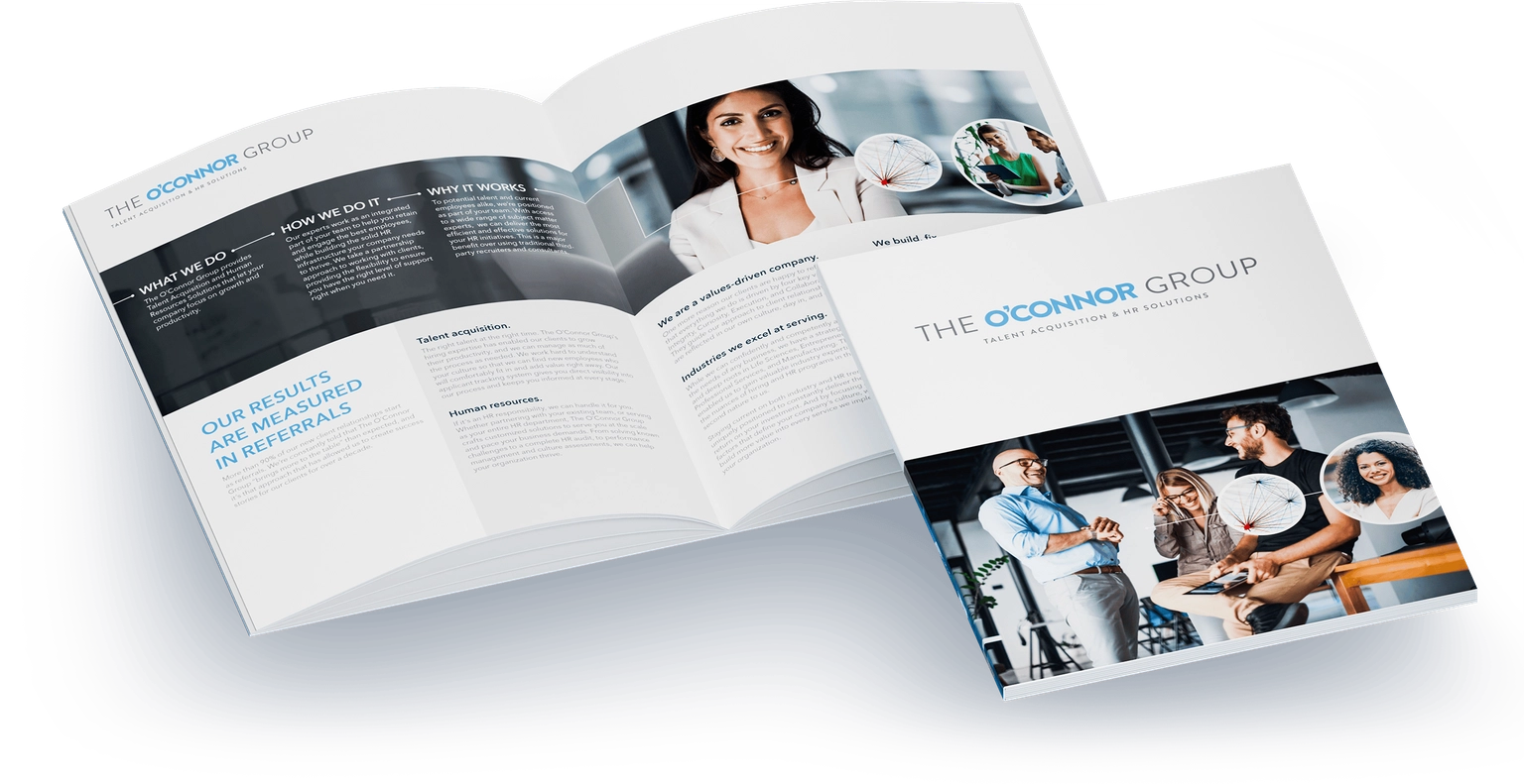 Rendering of brochure design.