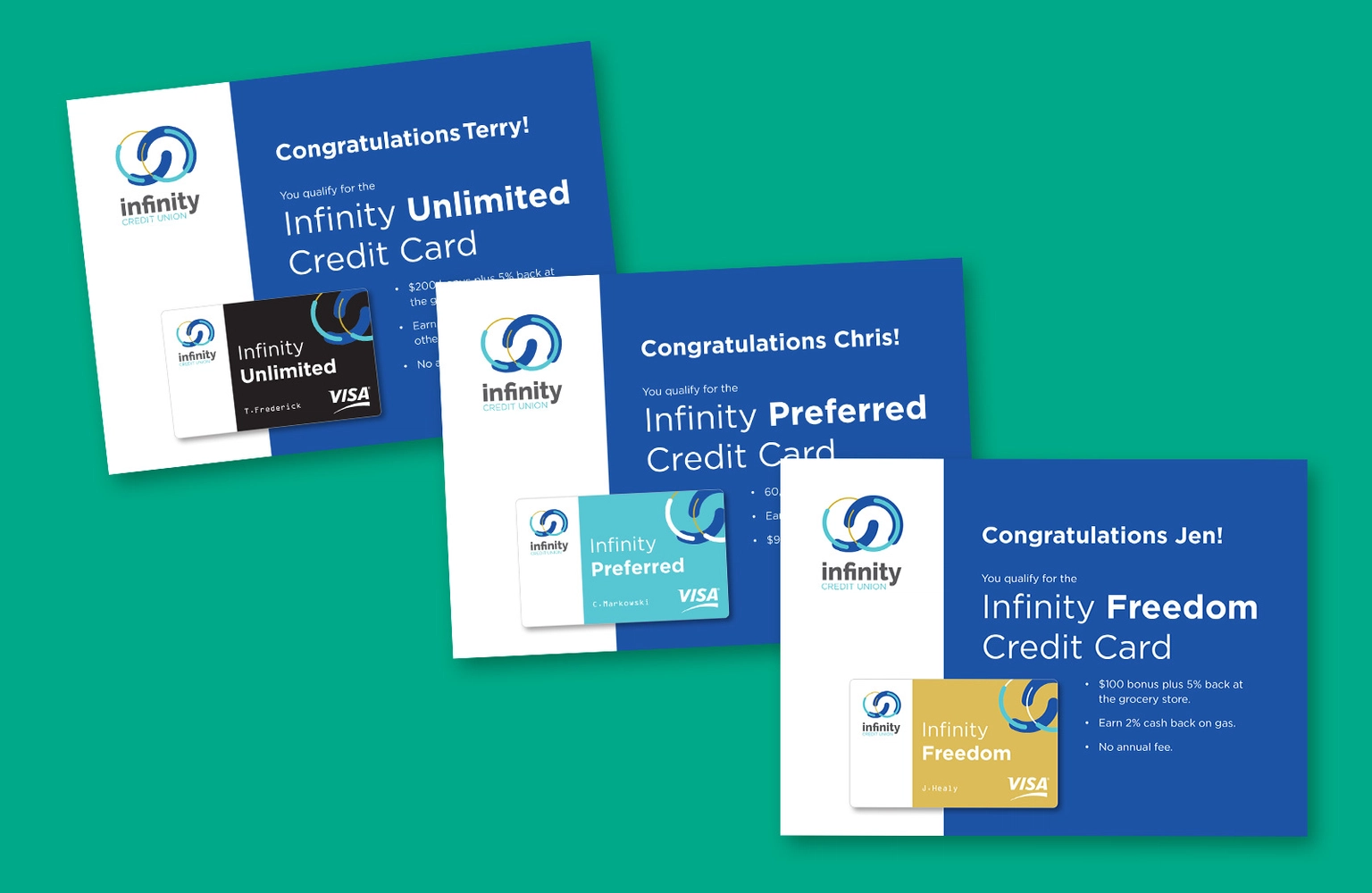 Quik Print branded direct mail design.