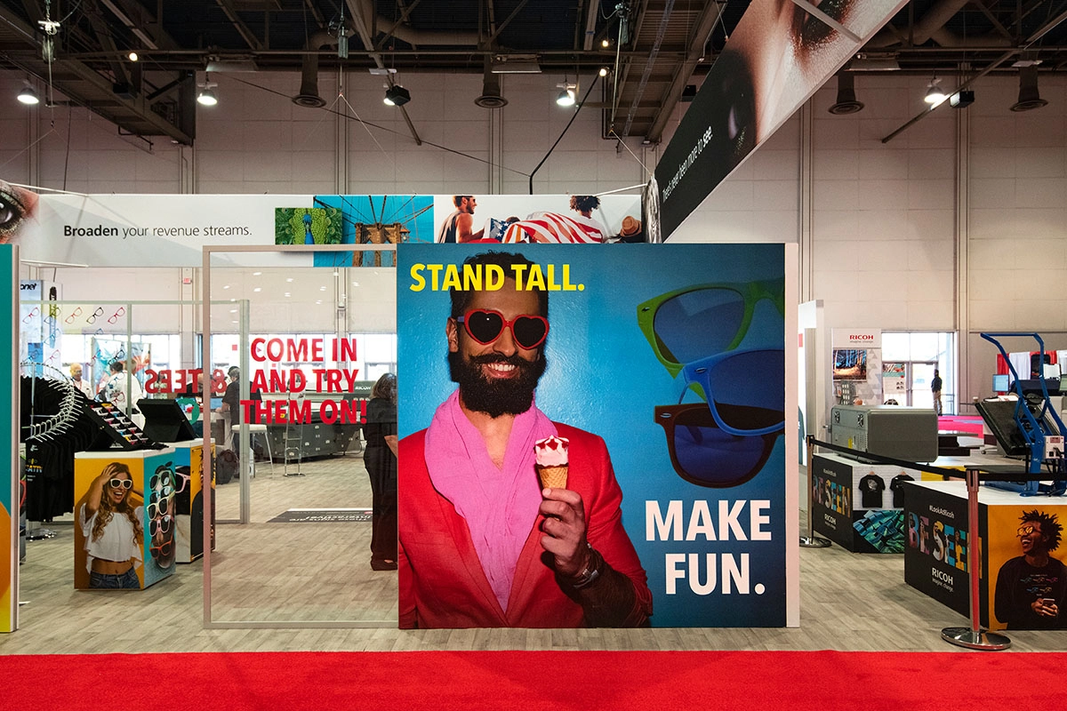 Trade show booth photo.