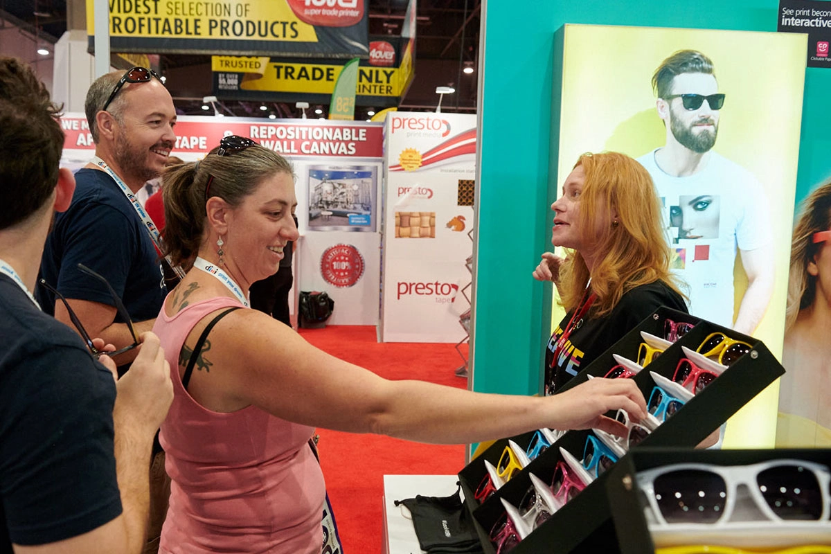 Trade show booth photo.