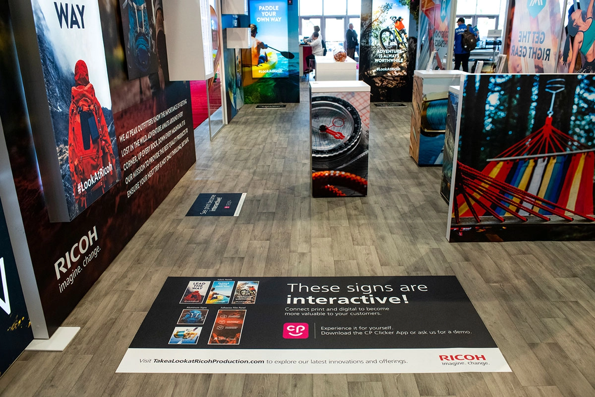 Trade show booth photo.