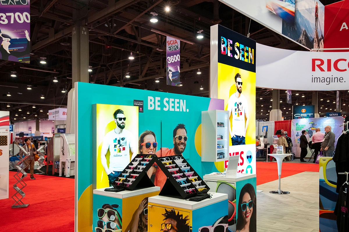 Trade show booth photo.