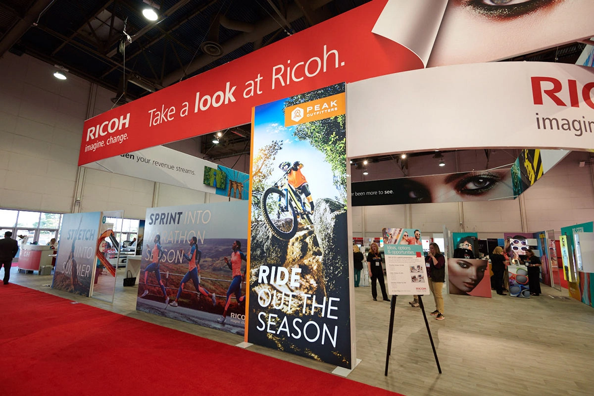 Trade show booth photo.