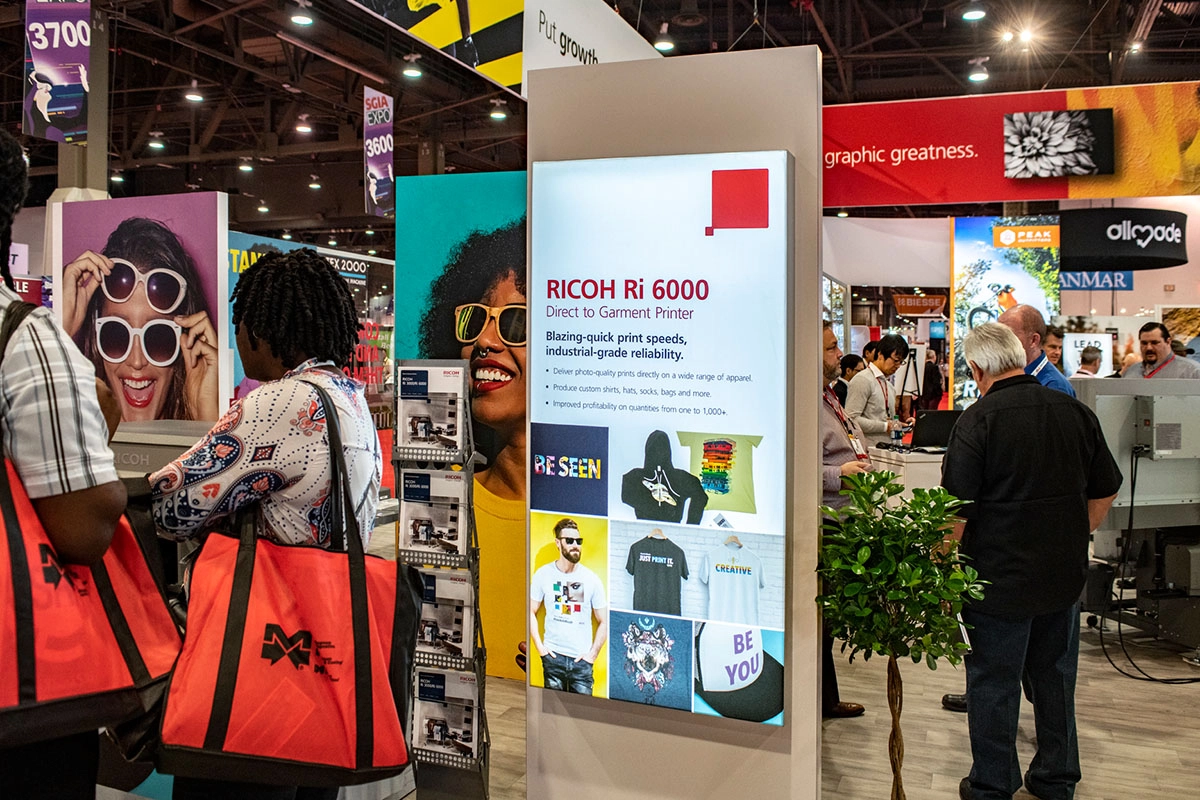 Trade show booth photo.