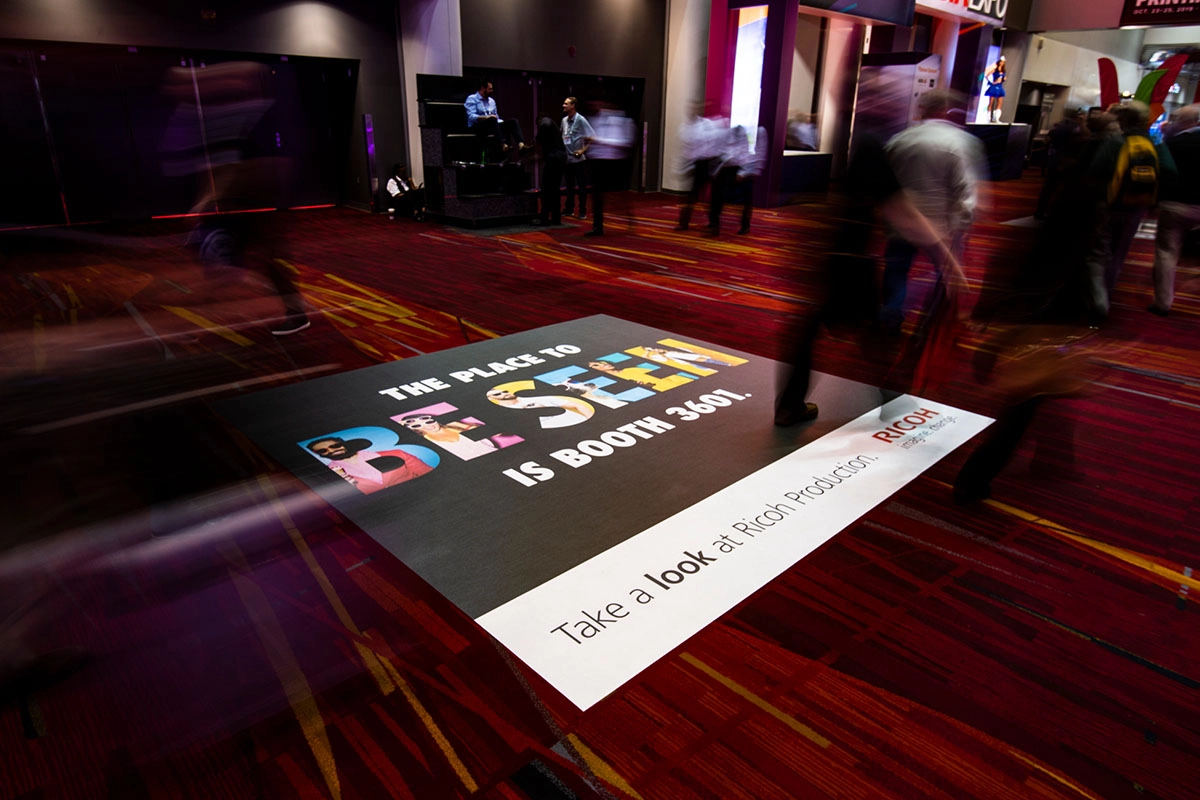 Trade show booth photo.