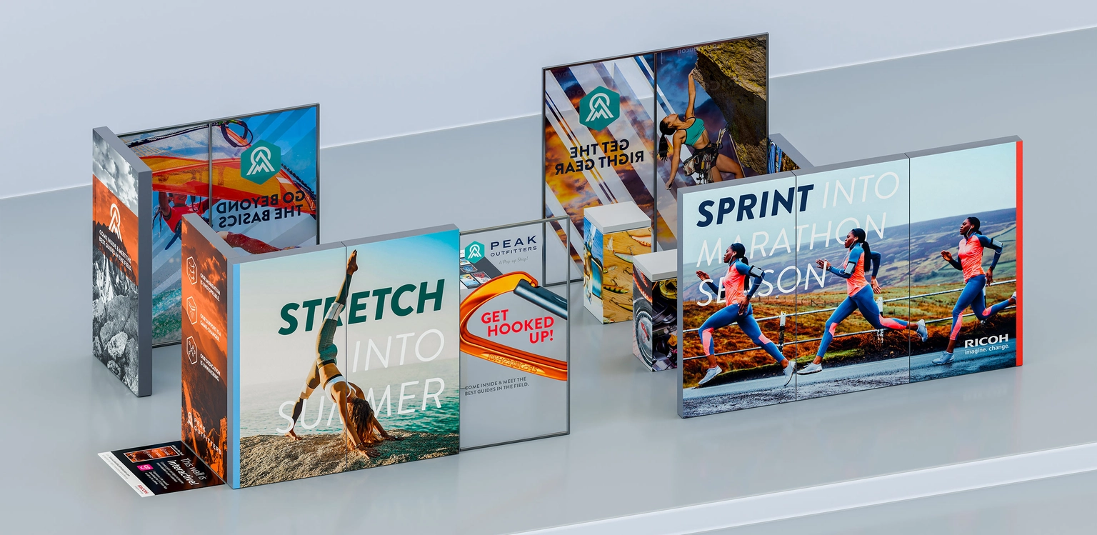 Rendering of booth design and concept.