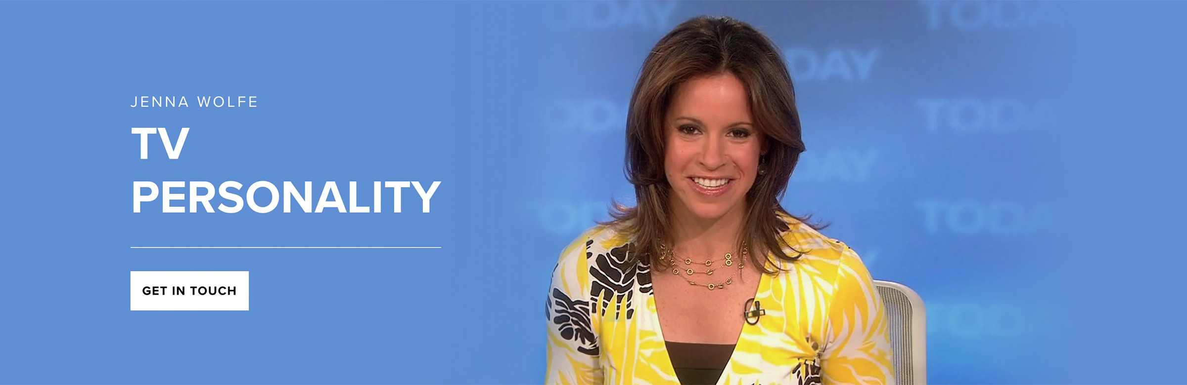 Jenna Wolfe TV personality page banner design